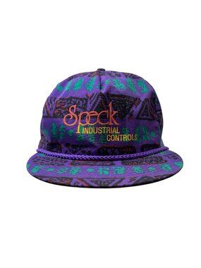 Speck Industrial Controls Vintage 90's‎ Snapback Hat Cap Retro Purple Rope Dad